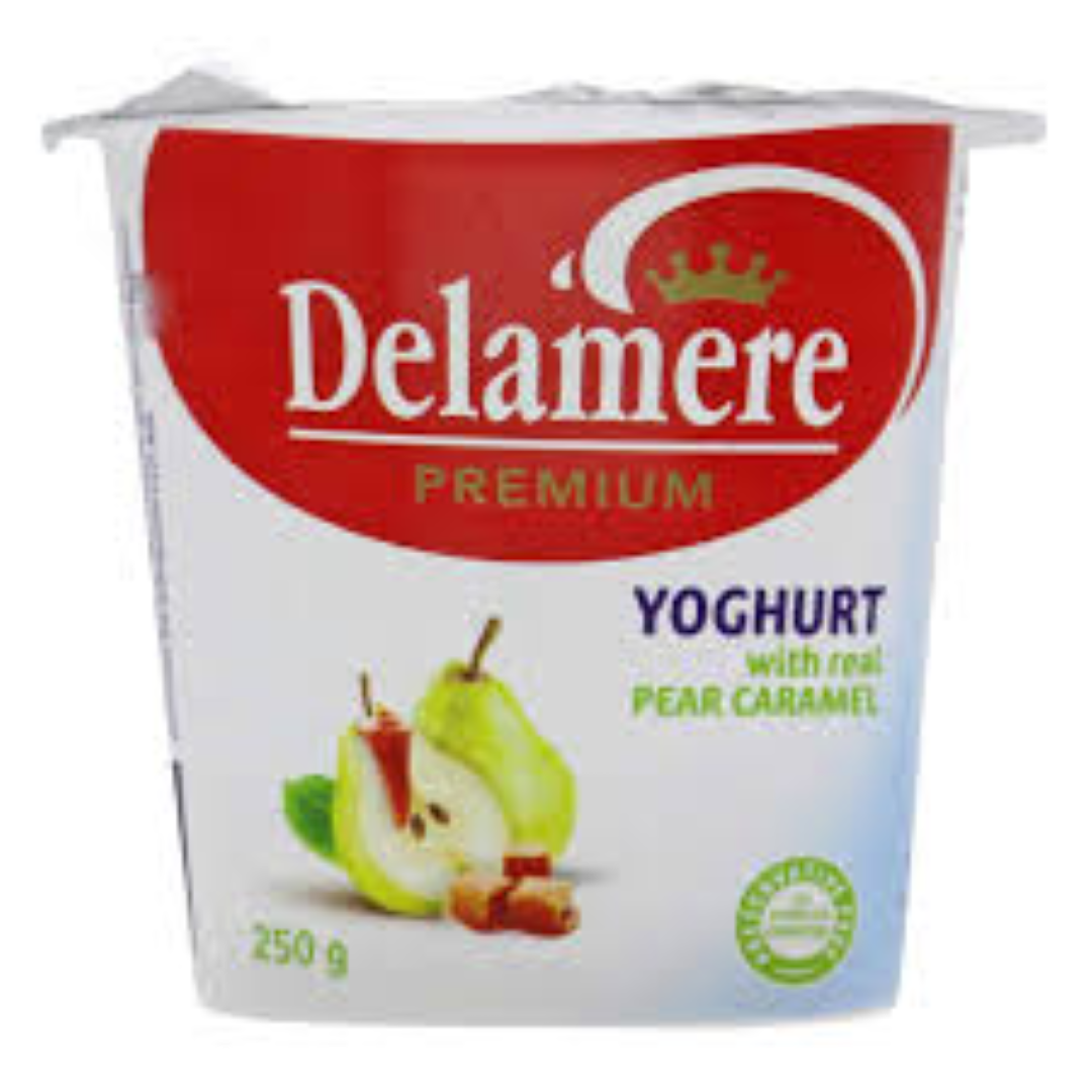 DELAMERE PEAR CARAMEL CUP 250ML